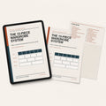 The 15-Piece Wardrobe System digital guide mockup with tablet, cover, and guide page.
